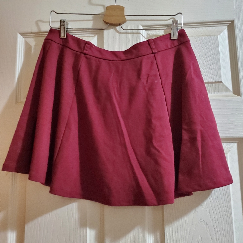 Burgundy Skirt - Forever 21